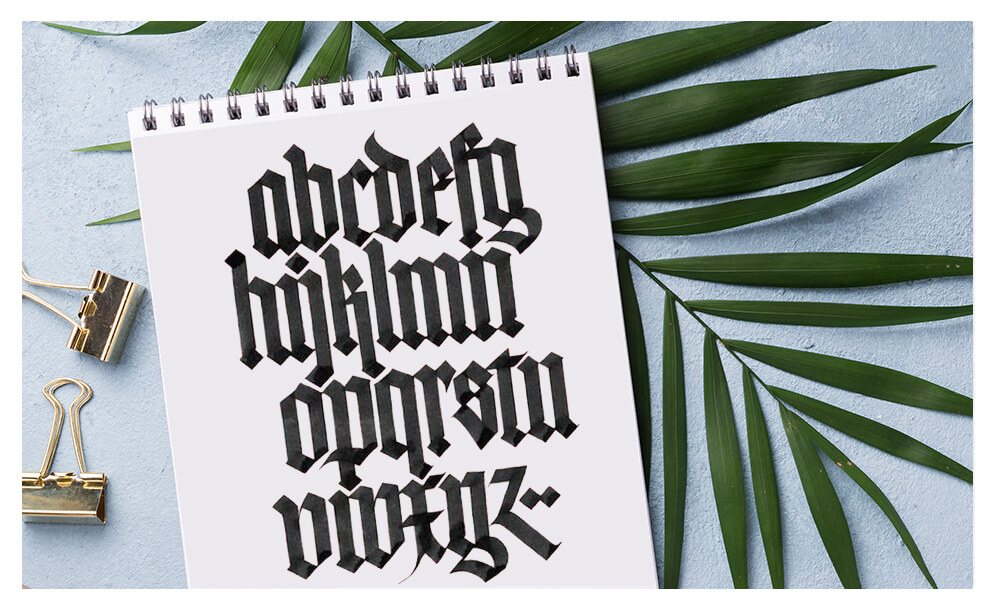 Cut nibcalligraphy
